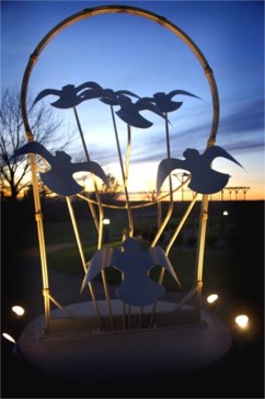 The Highground Veterans Memorial park Doves